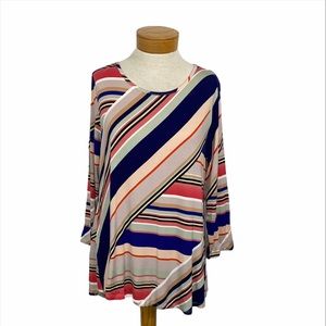 Cable & Gauge Geometric Stripe Top L